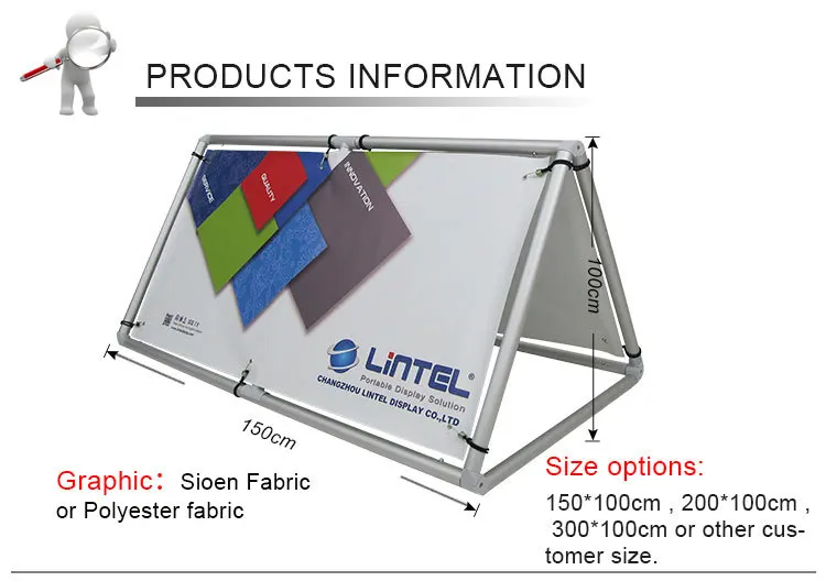 Aluminum Outdoor Promotional Triangle Display Stand,Aluminum Display