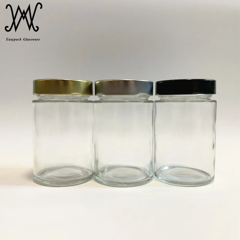 140ml 5oz Clear Straight Sided Glass Spice Jar With Lug Silver Black