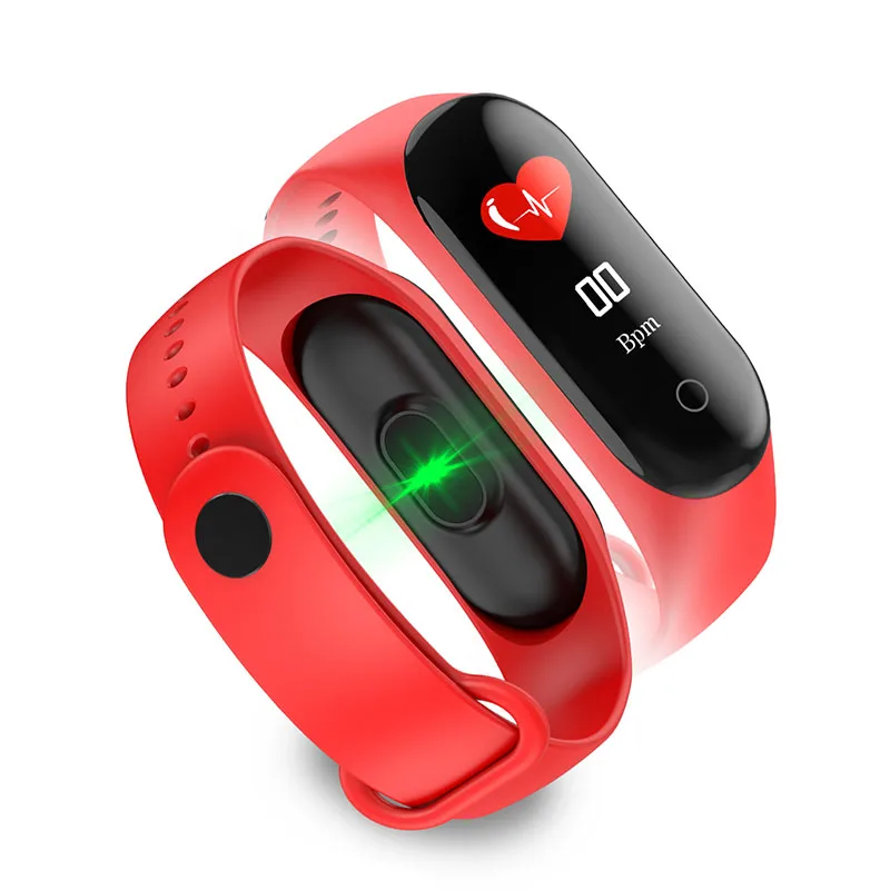 

2019 Newest Hot Selling Fitness M4 Smart Bracelet 0.96 TFT touch pad Sleep monitor waterproof Smart Watch Band, N/a