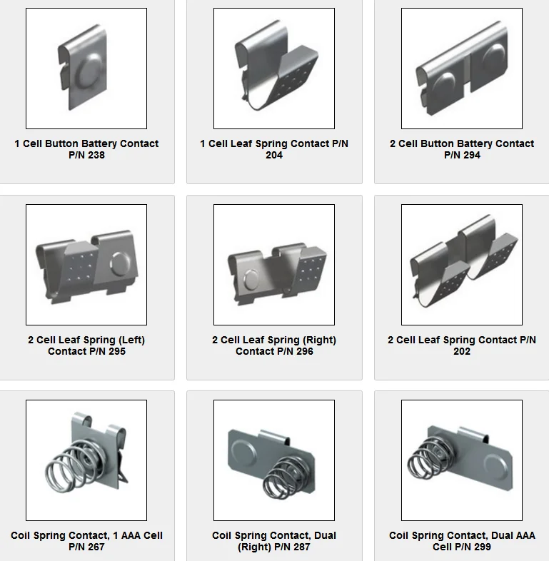 Keystones Spring Contact Pcb Aaa Cell Smt,Mounting Thm,"slidein" And