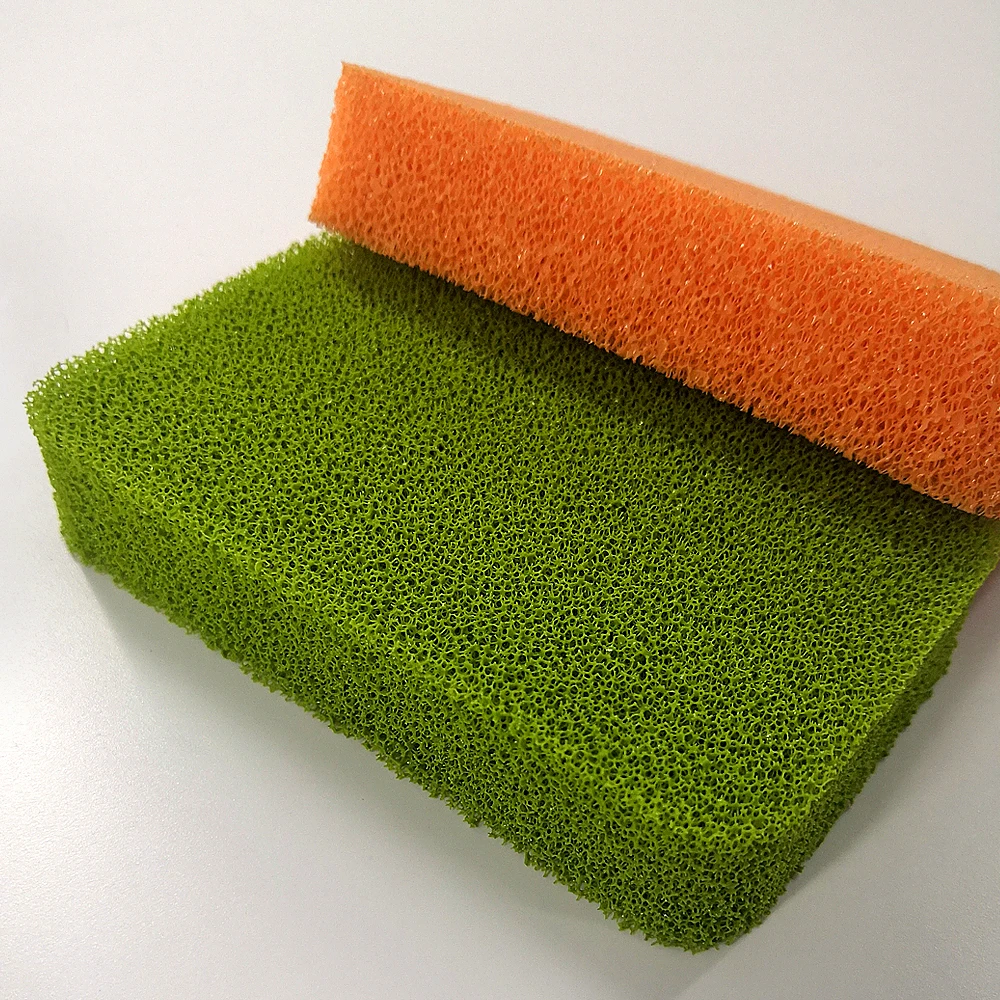 

eco-friendly antibacterial Cleaning kitchen Silicone sponge, Blue;dark green;orange;green...