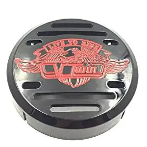 Krator Round Horn Chrome Live to Ride Eagle Horn Cover For Kawasaki Vulcan 800 all years