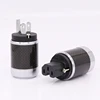 Audiocrast Carbon Fiber Rhodium plated US power connector Audio plug