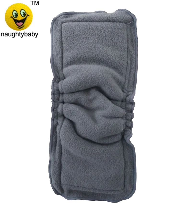 

Naughtybaby reusable cloth diaper 5 layers Bamboo charcoal microfiber Inserts with double gussets nappy pants liner urine pads