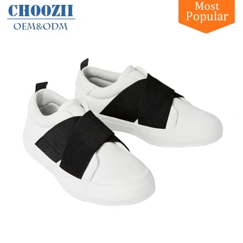 White Color Leather Sneakers Kids Shoes 