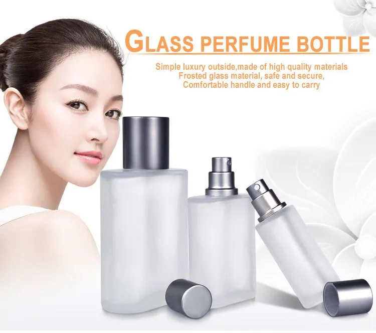 Luxury Recyclable 30ml 50ml 100ml Frosted Glass Perfume Bottle With