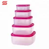 square plastic airtight box food containers set bpa free for home