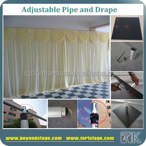 Adjustable Pipe Stands Aluminum Backdrop Poles Telescopic Stage
