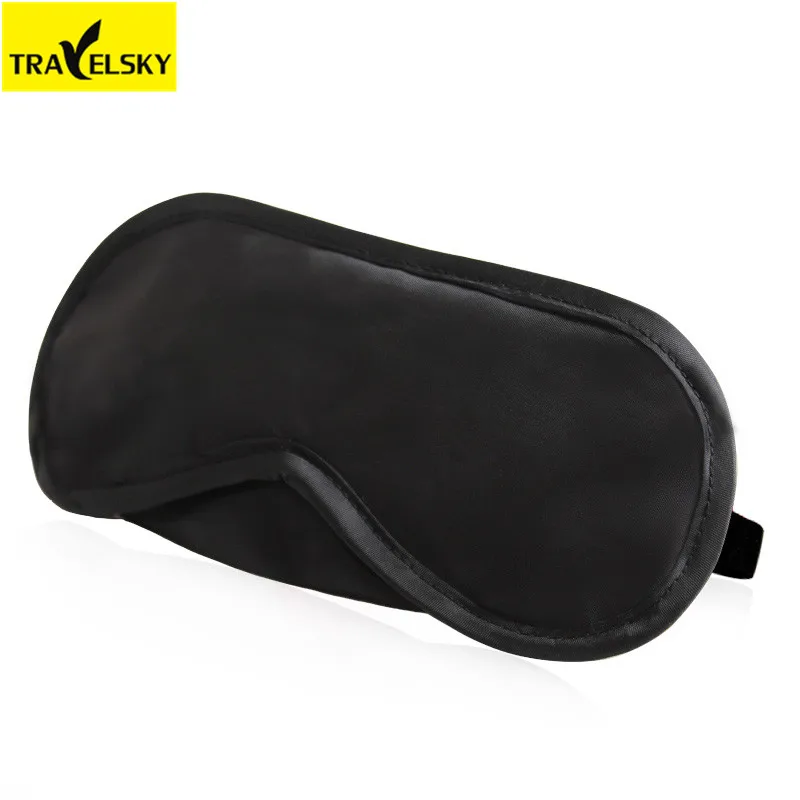 

Travelsky Custom high quality comfortable travel eye sleep mask for airplane, Black