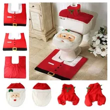 Set vánoční dekorace na toaletu – santa claus