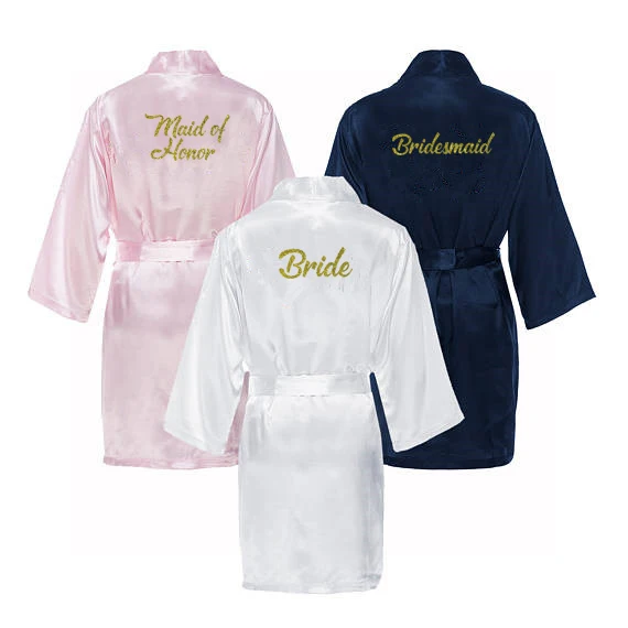 C&Fung Maid of Honor bridesmaid robes personalized matching robes