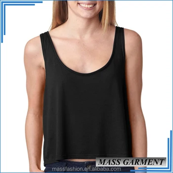 blank black crop top