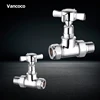 Vancoco YK212P-J radiator angle valve polished chrome cross handle non return heater radiator valve control