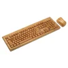 eco-friendly high quality Portuguese layout style 108 keys full bamboo wireless keyboard and mouse combo for desktop