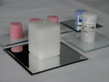 glass candle plate