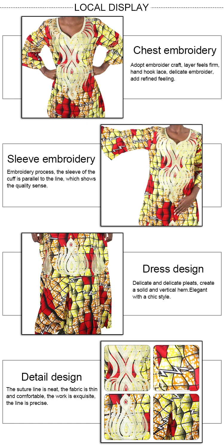 H & D Ready Made Dress Wax Fabrics African Wedding Dresses For Wholesale