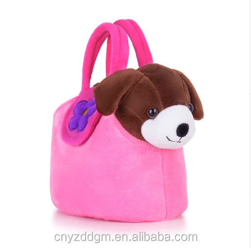 perrito peluche con bolso