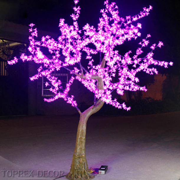 
Professional Custom Christmas Lights 2.5 M Outdoor Artificial Led White Cherry Blossom Tree Light 