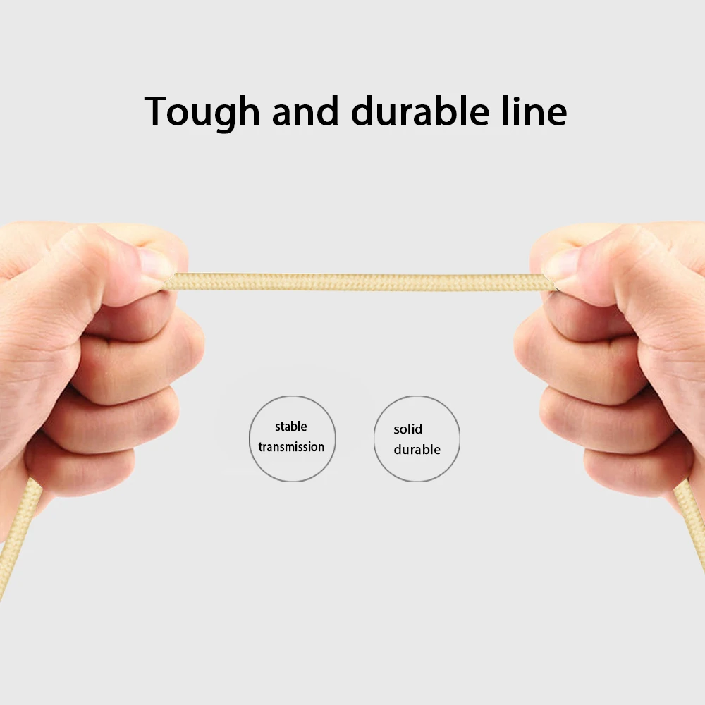 High Quality 1M 2M 3M 2A Fast Charging Metal Head Nylon Braided Android Micro USB cable - ANKUX.COM