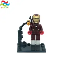 8pcs lot Super Hero Iron Man Superheroes Kid Baby Toy Mini Figure Building Blocks Sets Model