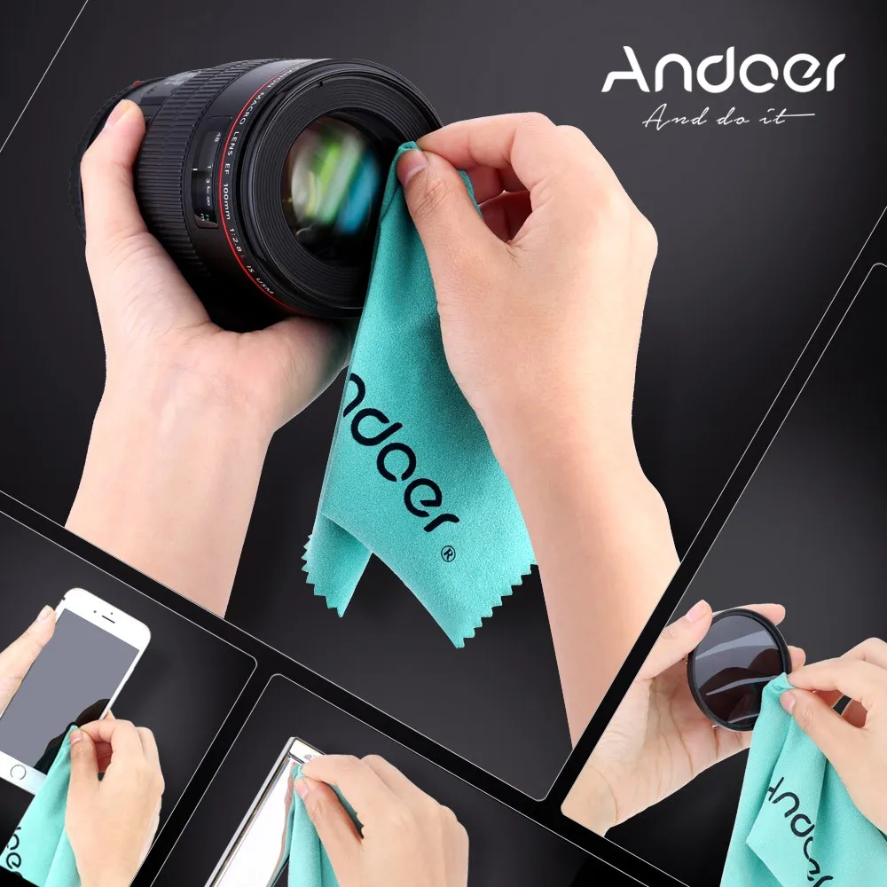 Andoer Cleaning Cloth Screen Glass Lens Cleaner for Canon Nikon DSLR Camera Camcoder Tablet Compute Andoer Cleaning Cloth Screen Glass Lens Cleaner for Canon Nikon DSLR Camera Camcoder Tablet Compute