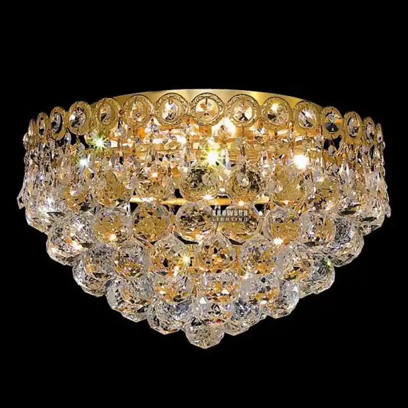 wholesale classical small bedroom flush mount crystal ceiling lamp decorative lighting