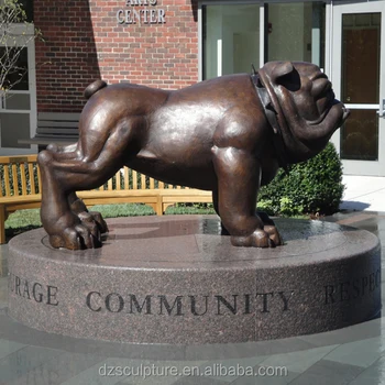 life size bulldog statue