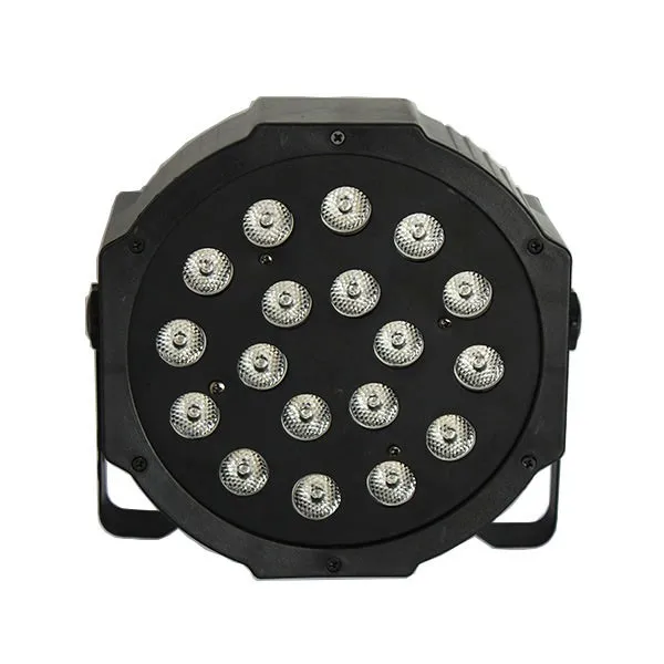 Wholesale new product DMX 512 led flat par light 18 pcs*3w mini rgb stage lighting