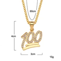 

Wholesale Fashion Men Dollar Chain Hip Hop Stainless Steel Necklace 100 dollar bill sign pendant mens pendant and chain