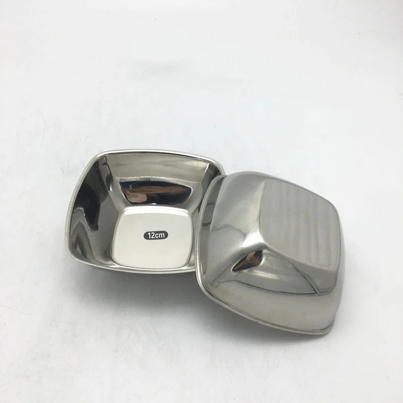 

Tableware 4/5/6inch salad bowl Wholesale custom logo stainless steel square bowl