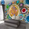 Best selling wallpaper 3d beautiful backgrounds cheap window pattern non woven fabric mural