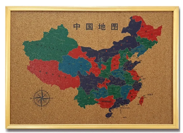 
World map on wall with wooden color printing for China Asia Europe Southeast Asia Middle East USA map 