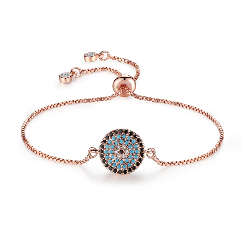 

Wholesale Adjustable Cheap Fashion Gold Alloy Evil Charm Eye Blue Diamond Bracelet Jewelry Bangle BR47