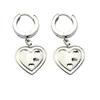 ZS15083 stainless steel beautiful nickel and lead free dangle heart earring