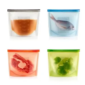 Image of Hot sell silicone food storage bag silicone storage bag for kitchen