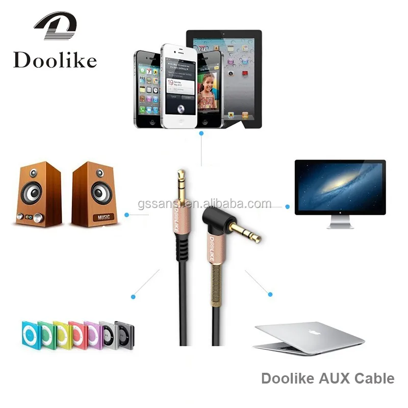 Doolike Wholesale Price Mini Aux Cable 3.55mm For Car Headphone