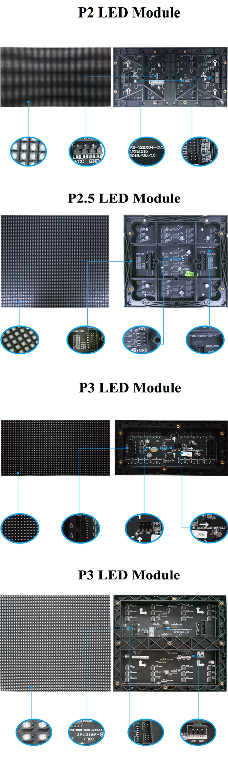 P2 P2 5 P3 Indoor Advertising Led Screen P2 5 Led Display Module Buy