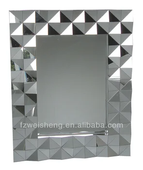 Wave Zig Zag Triangle Multi Facet Wall Mirror Frameless Wave Zig Zag Triangle Multi Facet Wall Mirror