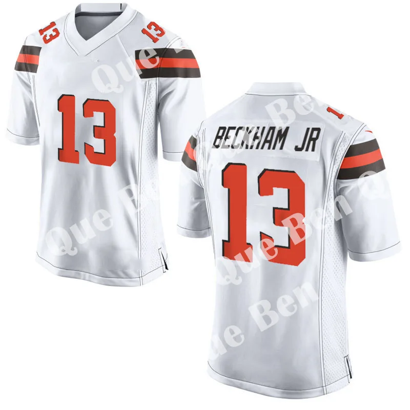 

Hot sale 13 Odell Beckham Jr Baker Mayfield #6 Embroidery Logos American football Jersey 2019