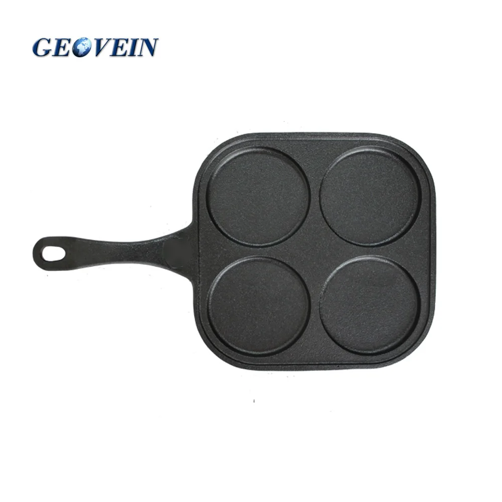 Preseasoned Kitchenware 9inch Egg Pan Mini Square Cast Iron 4 Pcs