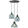 Wholesale Glass Blue Clear Design One-head Lighting Fixture Pendant Lamp New Modern with E27 230V Socket for Indoor
