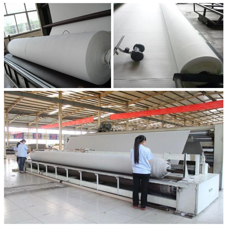 High quality polypropylene non woven needle-punched geotextile 200g/sqm white and black color manufacturer factory