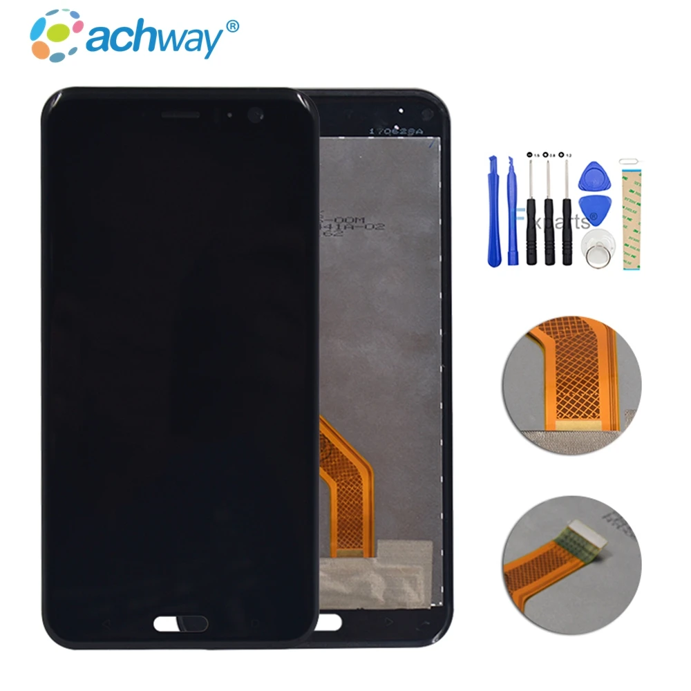 

For 5.5" HTC U11 LCD Display Touch Screen Digitizer Assembly For HTC U11 LCD With Frame U-3w U-3u Replacement