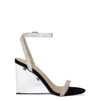 black shoes with diamonds