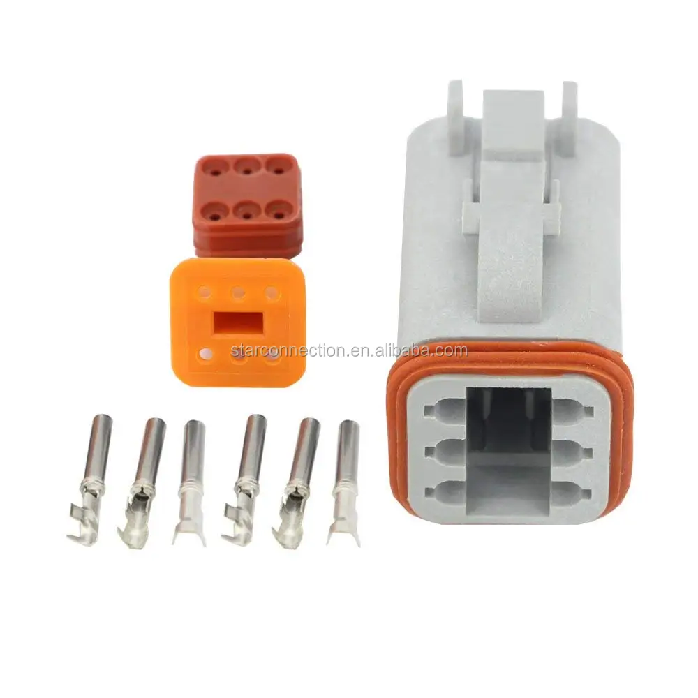 Deutsch Dt 6 Pin Gray Male And Female Auto Waterproof Electrical Wire