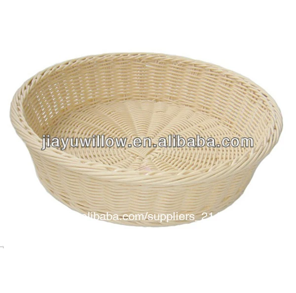 linyi polyrattan canasta de pan pequeñas y redondas de cestas de mimbre