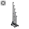 with wheels hook mobile display stand Ladder hanging metal carpet sample display hanging rug rack