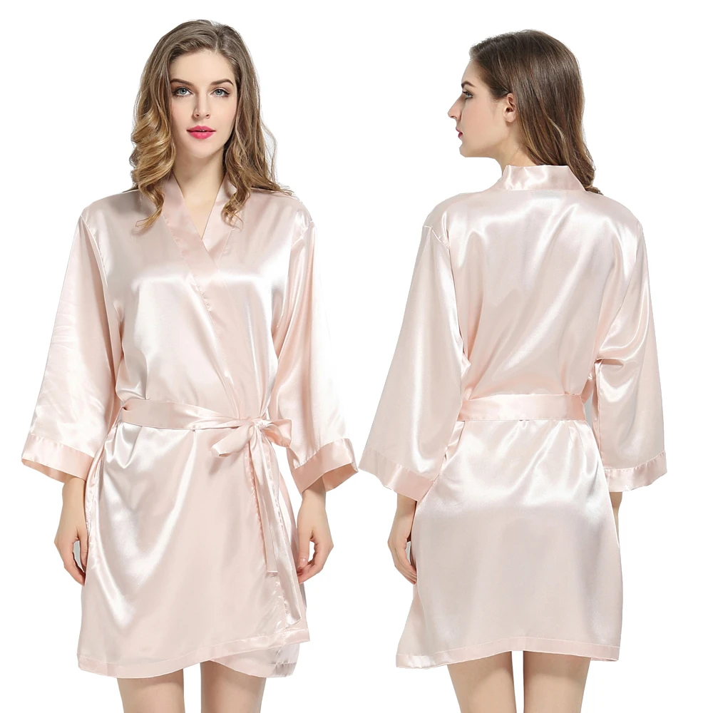 Fung 2903 Popular Short Silk Womens Silk Robes With Pocket - Buy Womens ...