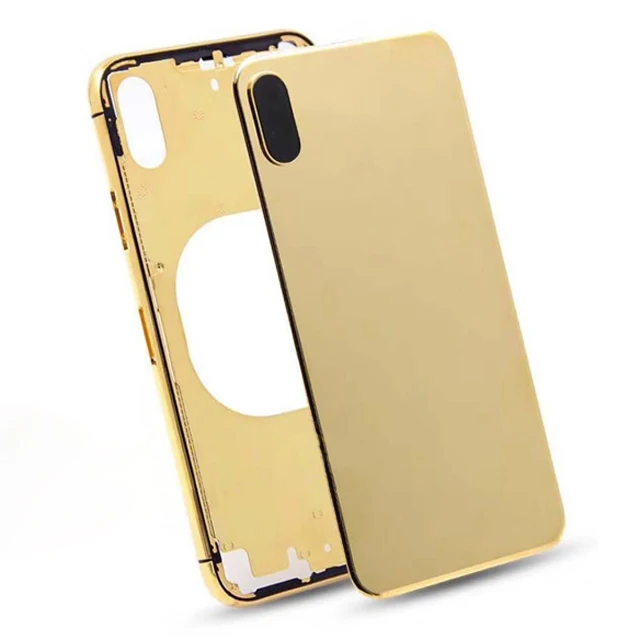 

Gold plating housing metal back cover with bezel for iPhoneX, 24k real gold;rose gold;platinum