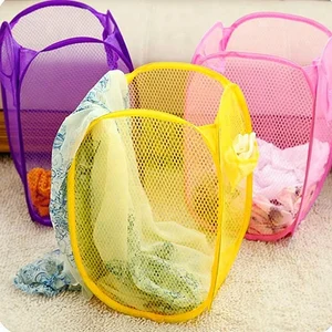 Image of Pop up Foldable Mesh Laundry Hamper/Collapsible Mesh Laundry Basket